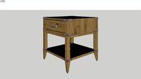 Restoration Hardware Cayden Campaign Square Side Table