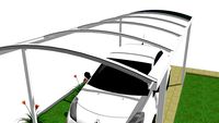 Garagem com perfis 4412 + 5512 CURVO