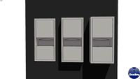 Recessed Low Capacity Towel Dispenser with 2 Gallon Waste Receptacle