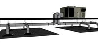 HVAC Ducting with roof unit