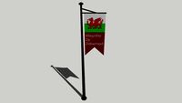 Banner on pole