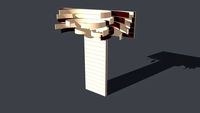 T - 3D Laminated Wood Letter