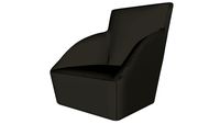 Forsyth Lounge Chair Warm Gray Leather by Modloft