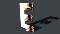 E - 3D Laminated Wood Letter