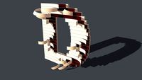 D - 3D Laminated Wood Letter