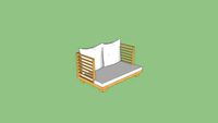 Amaya Double Sofa Chair - White