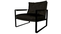Charles Lounge Chair Gunmetal Vintage Leather by Modloft