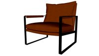 Charles Lounge Chair Cognac Vintage Leather by Modloft
