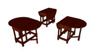 Gateleg table - dynamic component, low poly