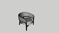 Armchair com assento redondo