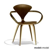 Cherner Wood base chair 3D Model
