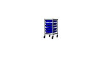 SET011225 - Gratnells single width trolley with shallow trays 725mm