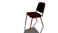 Red Chair / Chaise reception rouge et or/design chair