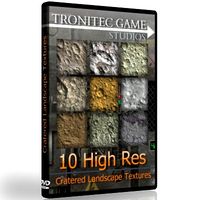 10 High Res Cratered Landscape Textures 3D Model