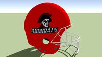Cork Admirals football helmet