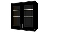 KING Grand Doubledoor hang cabinet - Zircon Dark oak