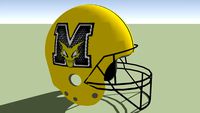 Mures Monsters football helmet