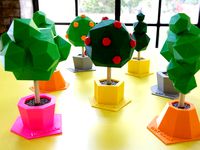 Low poly tree sculptures by francfalco