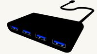 HUB X 4 USB 3 type C