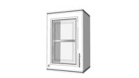 KING Single door hang cabinet - Zircon White