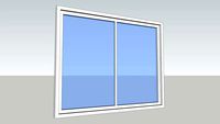 UPVC sliding window - white - 200 x 160 cm