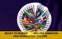 OAS 3d Flag 3D Model