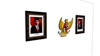 Pigura Presiden Jokowi - Wapres M Amin & Lambang Garuda 3