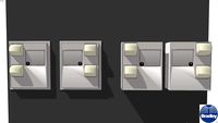 1-Stall Paper Dispenser and Napkin Disposal Unit