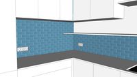 mismatched backsplash