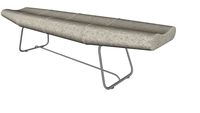 Carey Bench II Oatmeal Fabric by Modloft