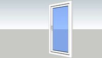 UPVC casement window - white - 80 x 120 cm