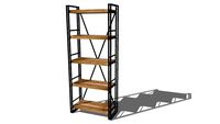 ZAGO Bibliothèque Acacia Chêne MDF Métal Pin OME-ETA190