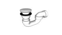 JEE-O bath siphon - powder coated white