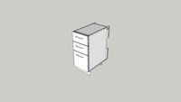 HR Outdoor kitchen PURE 15' Storage Cabinet 3 drawers