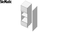 Tall cabinet for oven and microwave 207.8cm high, 60cm wide. SieMatic Kitchen.
