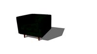 ZAGO Fauteuil Velours DAN-ARM06