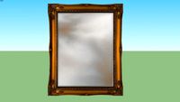 Philippino Carved Giltwood Mirror with Beveled Glass