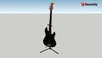 Fender Bass Precision Blacktop with stand