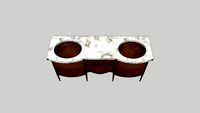 Antique Bathroom Vanity with Sink Cutout
