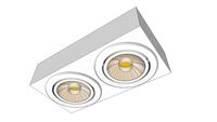 Spot sobreposto duplo SOFFITTO- ilunato