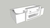 Cut out bath wide Insert tub (with removable panel)