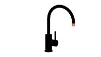1810 Co. Courbe Curved Spout tap - Black and Copper