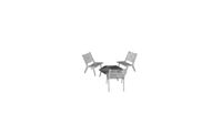 Set Mesa Alma Hexagonal Baja +3 Sillas Para Jardín Rombos / Alma Diamond Low Table +3 Diamond Chairs