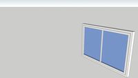 UPVC window - white - 180 x 120 cm
