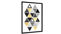 Quadro Triângulos ouro e mármore - Galeria9, por Arte Decor