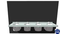 ADA Sink - OmniDeck Four Bowls - Standard Height