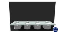 ADA Sink - OmniDeck Four Bowls - Juvenile Height