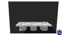 ADA Sink - OmniDeck Three Bowls - Standard Height