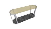 Mesa Lateral Zac Oval - Steel Forma