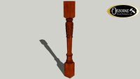 Islander with Acanthus Leaves Island Leg (36' x 3-1/2')